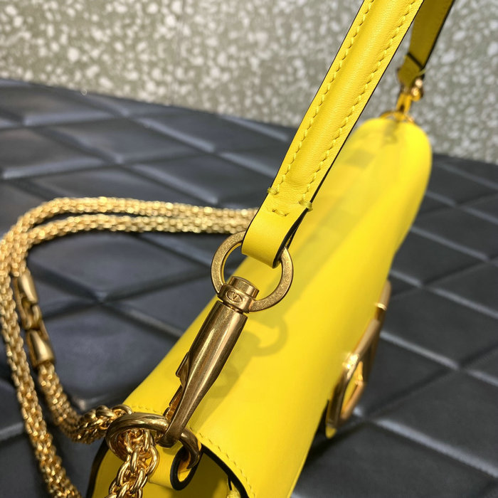 Valentino Loco Calfskin Shoulder Bag Yellow V6031