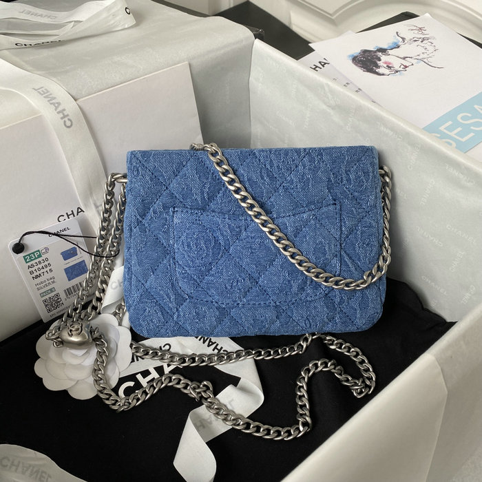 Chanel Denim Hobo Bag AS3830