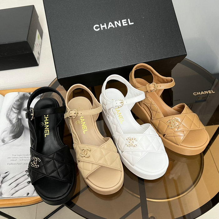 Chanel Wedge Sandals CS04042