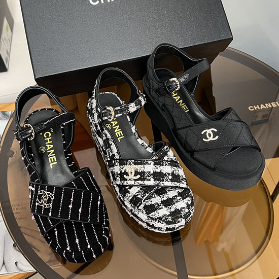 Chanel Wedge Sandals CS04043