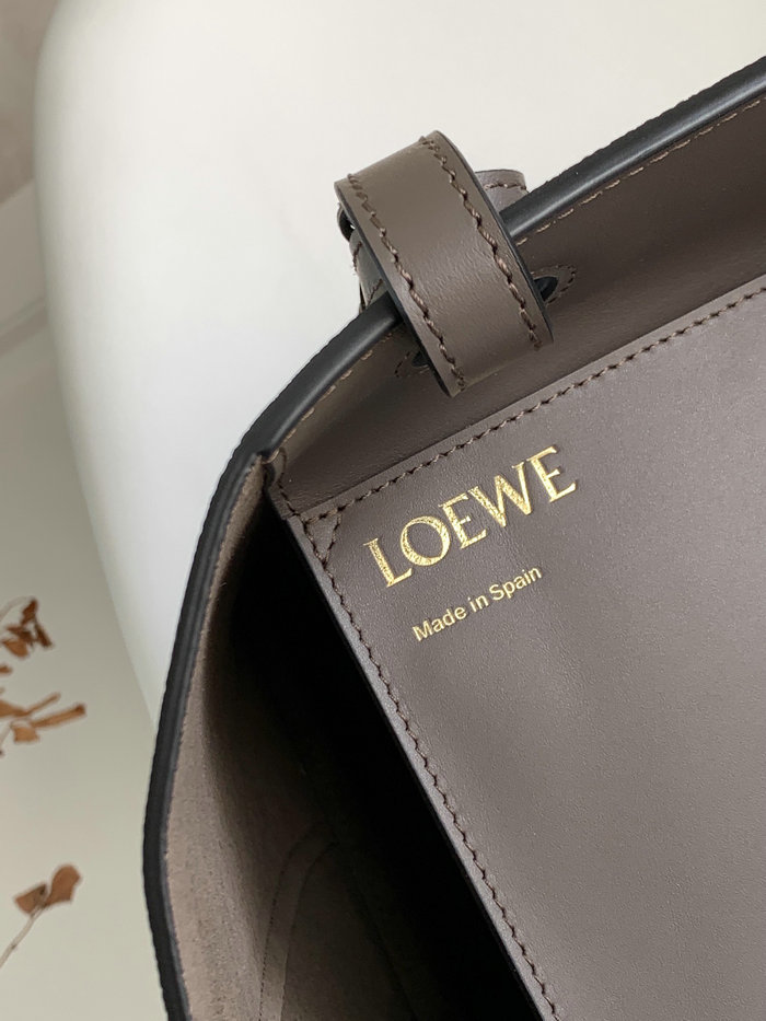 LOEWE Small Anagram Grain Leather Tote bag Dark Grey L62186