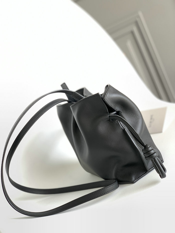 Loewe Flamenco Knot Small Bucket Bag Black L10855