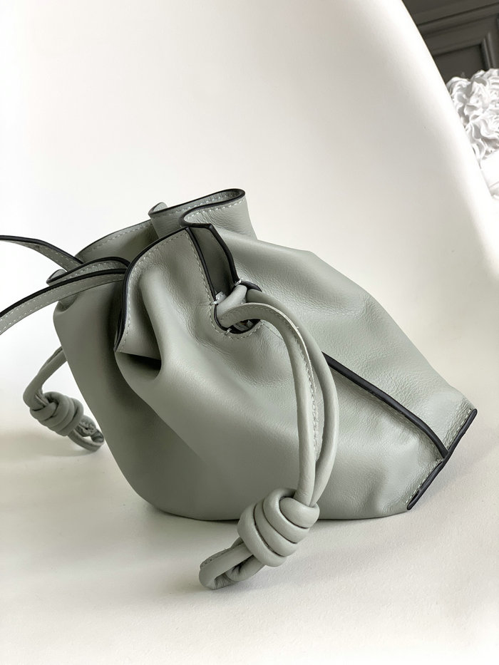 Loewe Flamenco Knot Small Bucket Bag Grey L10855