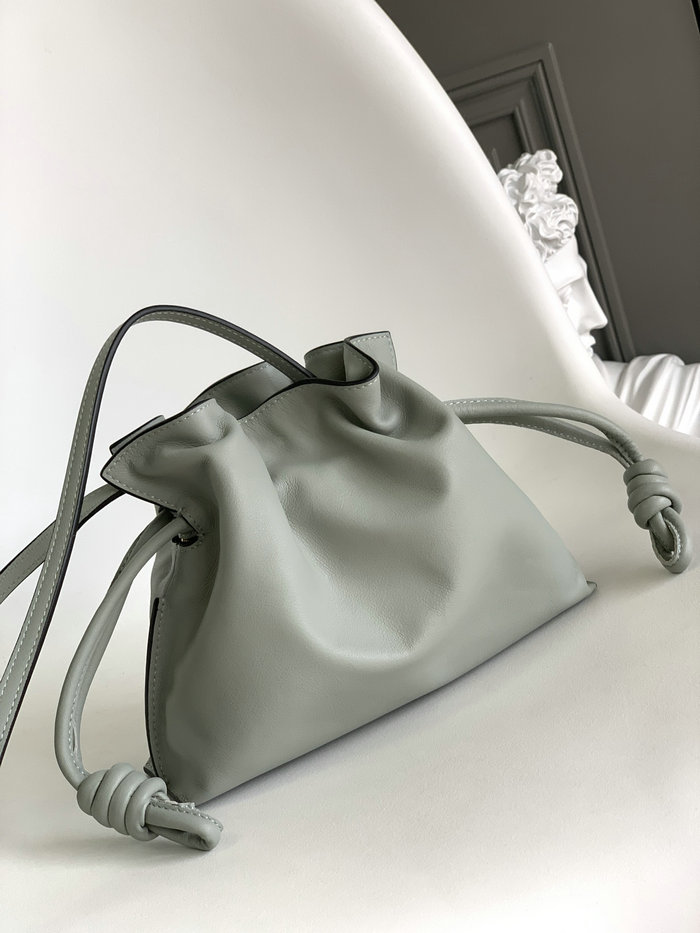 Loewe Flamenco Knot Small Bucket Bag Grey L10855