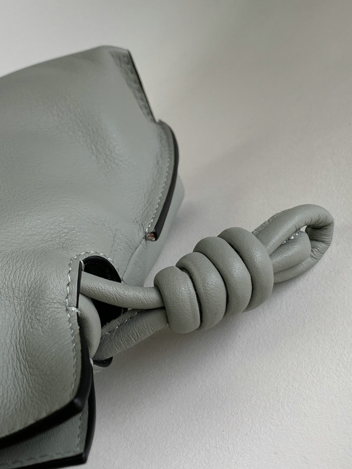 Loewe Flamenco Knot Small Bucket Bag Grey L10855