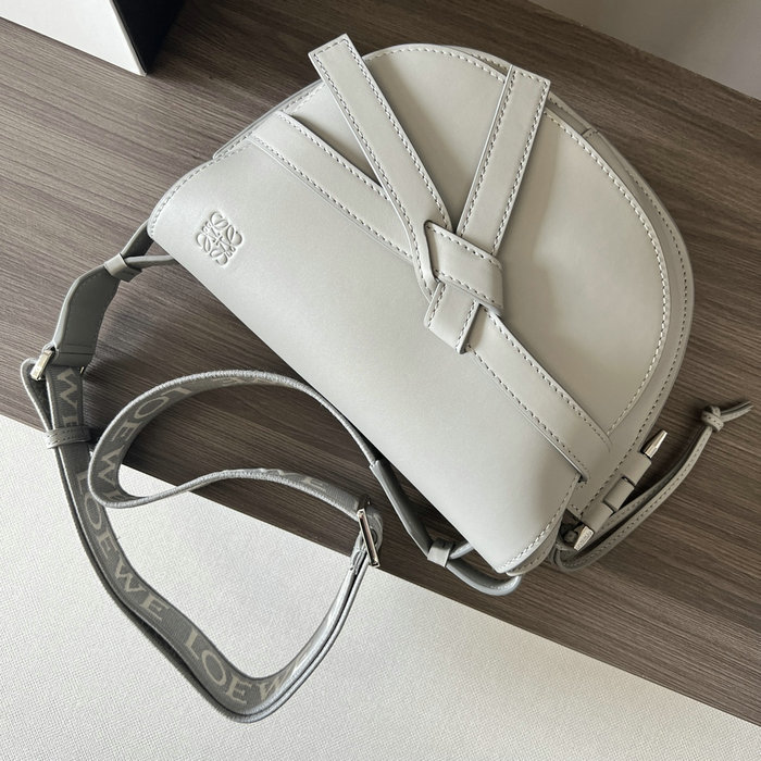 Loewe Gate Lather Shoulder Bag Grey L011821