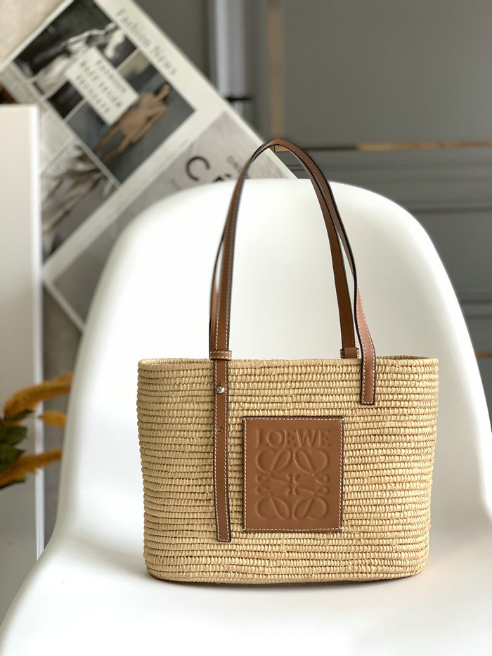 Loewe Small Raffia Basket Bag Brown L10112