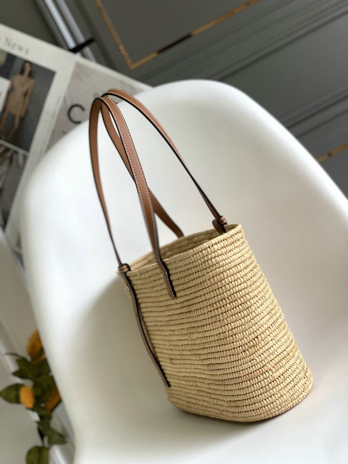 Loewe Small Raffia Basket Bag Brown L10112