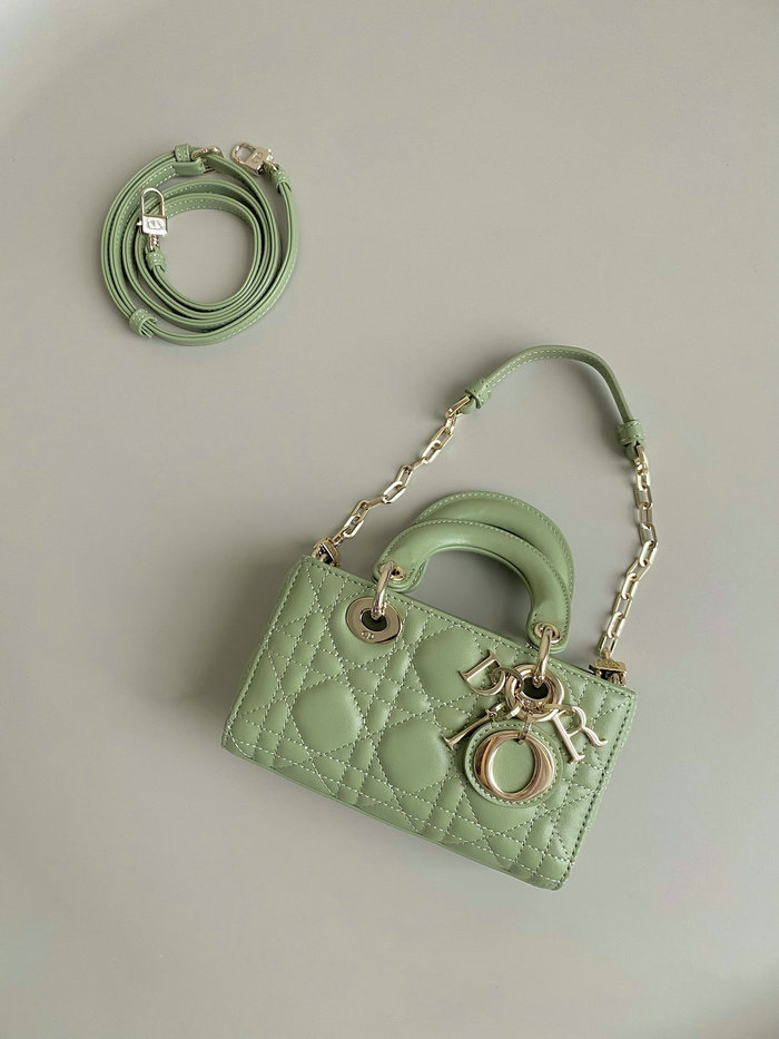 Mini LADY D-JOY BAG Green DM3380