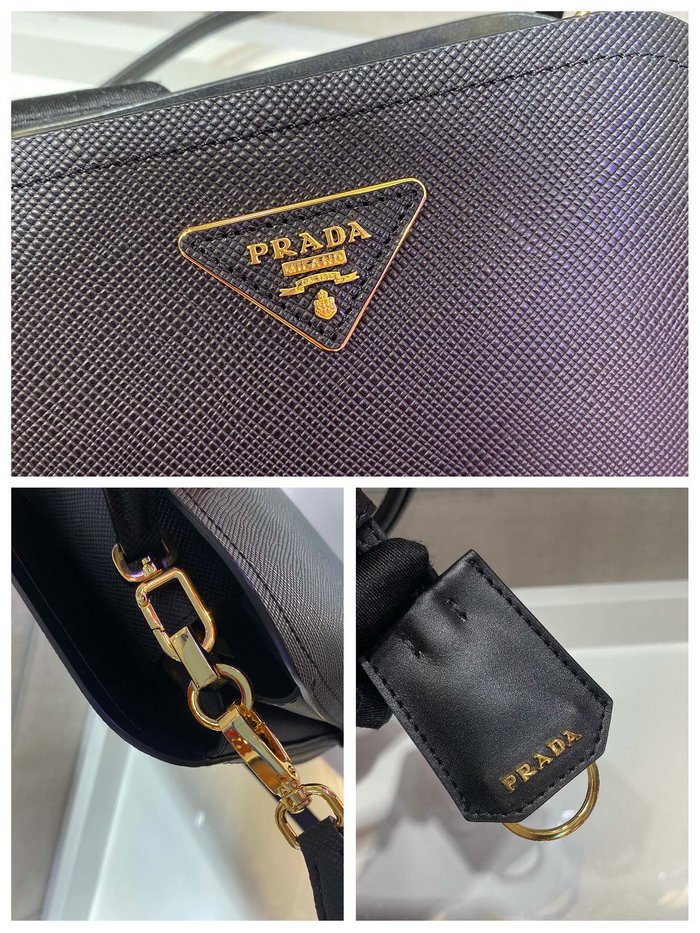 Prada Matinee small Saffiano leather bag Black 1BA286