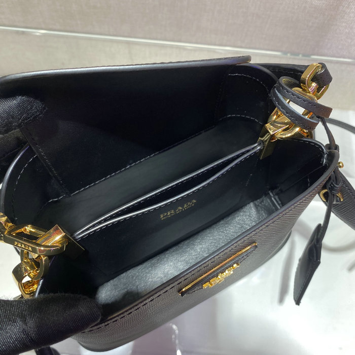 Prada Matinee small Saffiano leather bag Black 1BA286