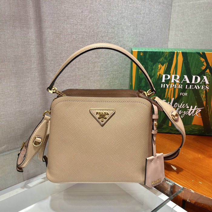 Prada Matinee small Saffiano leather bag Pink 1BA286