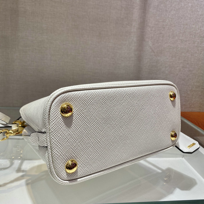 Prada Matinee small Saffiano leather bag White 1BA286