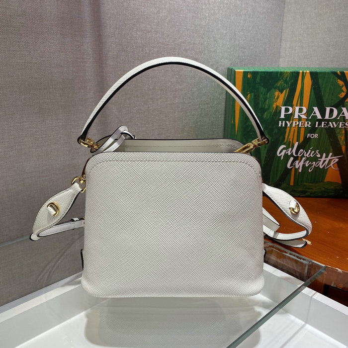 Prada Matinee small Saffiano leather bag White 1BA286