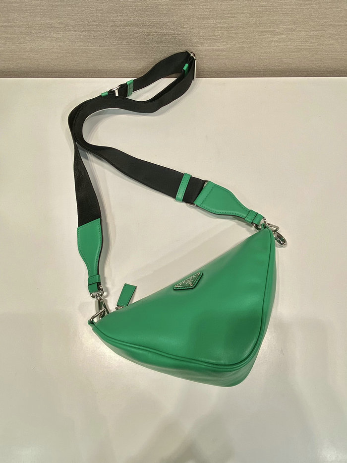 Prada Triangle leather bag Green 2VH155