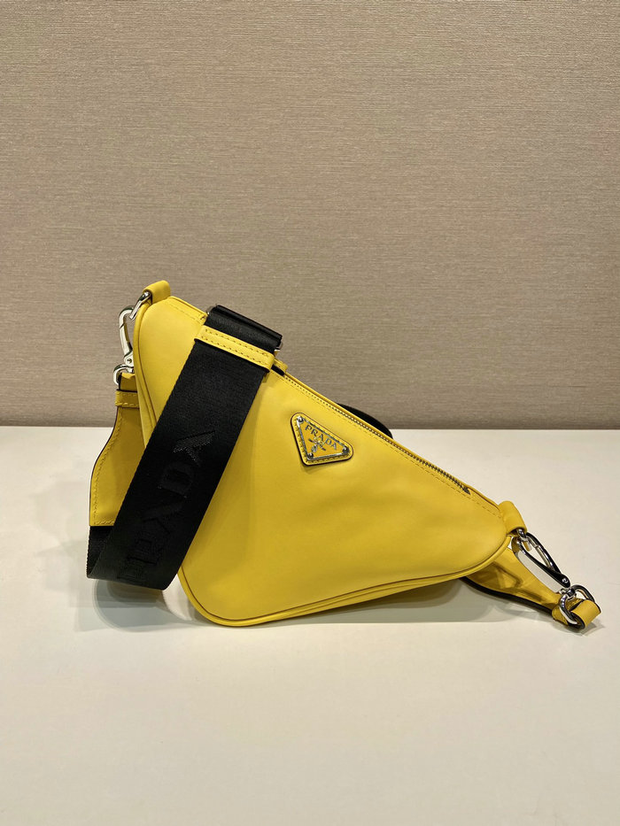 Prada Triangle leather bag Yellow 2VH155