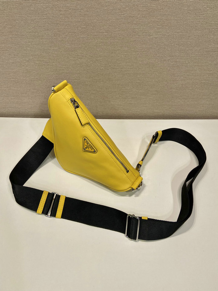 Prada Triangle leather bag Yellow 2VH155