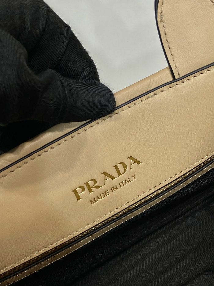 Small leather Prada Symbole bag Beige 1BA379