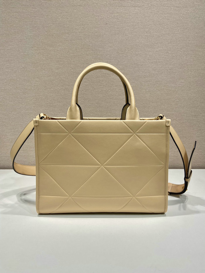 Small leather Prada Symbole bag Beige 1BA379