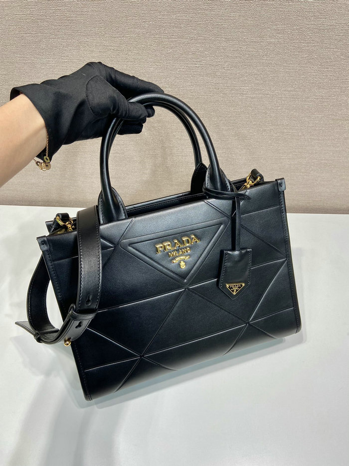 Small leather Prada Symbole bag Black 1BA379