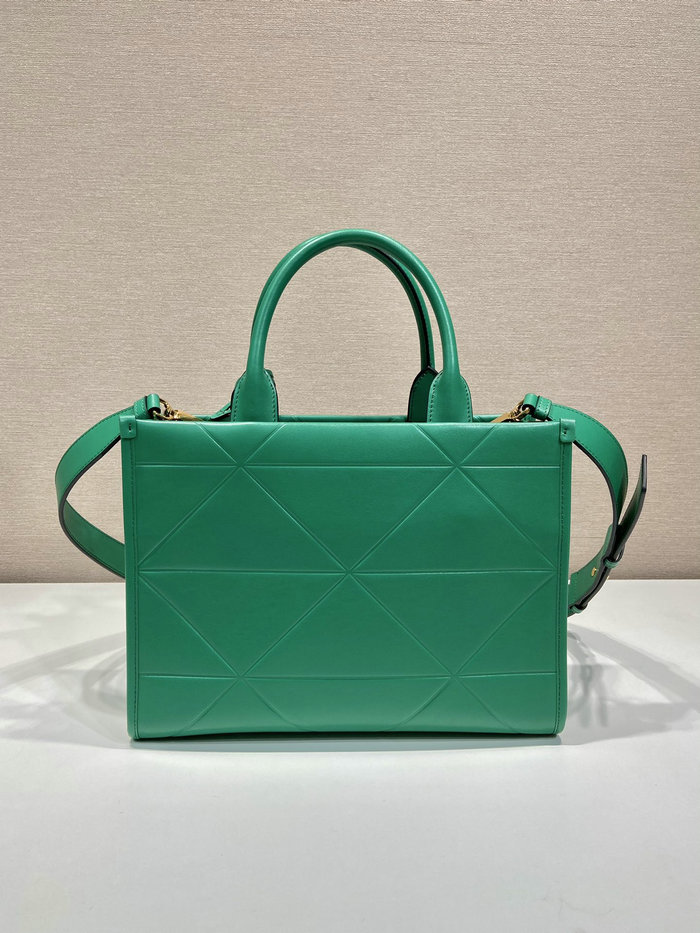 Small leather Prada Symbole bag Green 1BA379