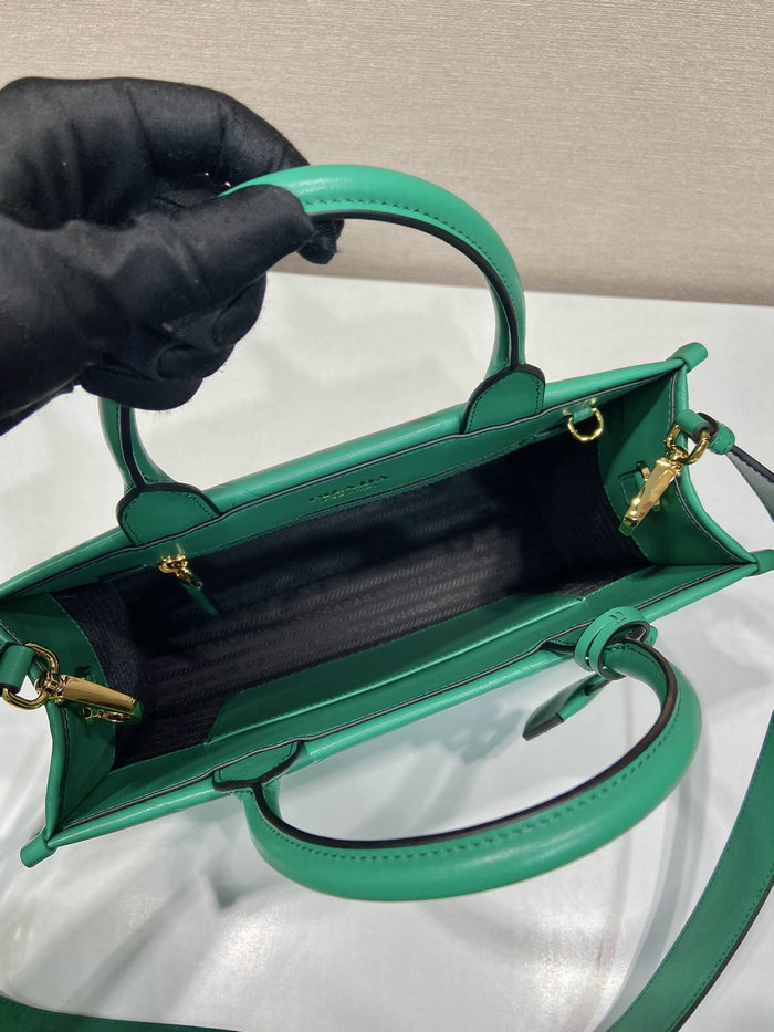 Small leather Prada Symbole bag Green 1BA379