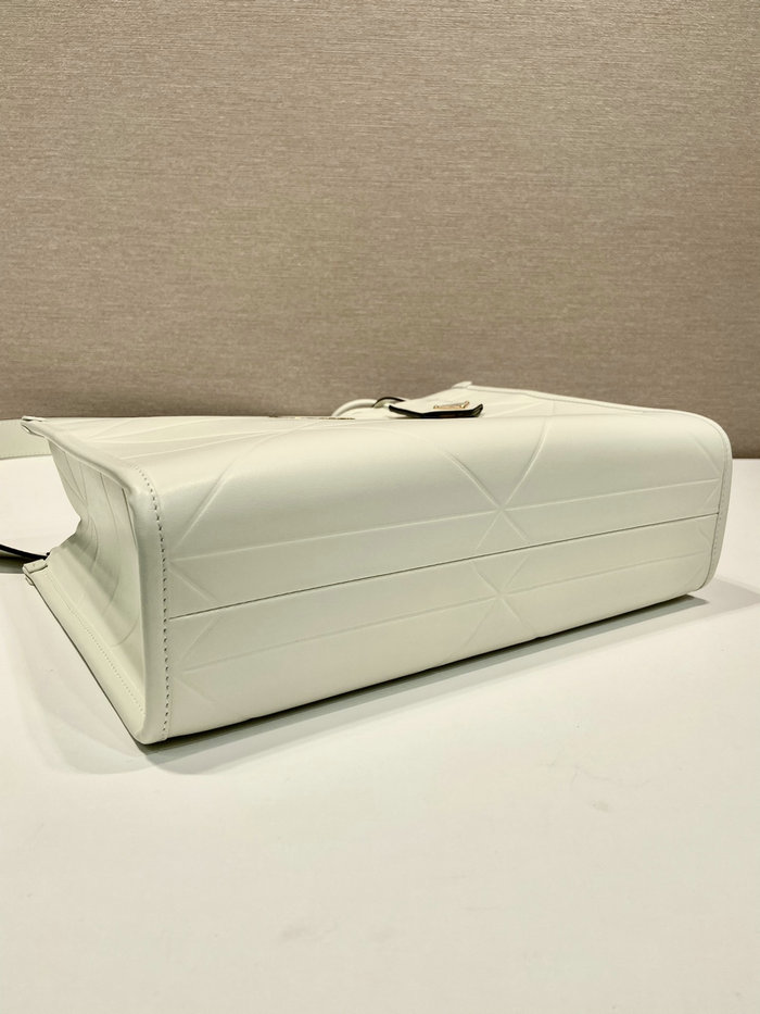 Small leather Prada Symbole bag White 1BA379