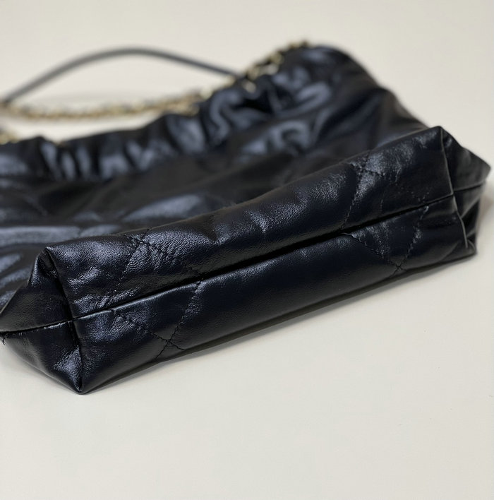 Chanel 22 Mini Handbag Black with Gold AS3980