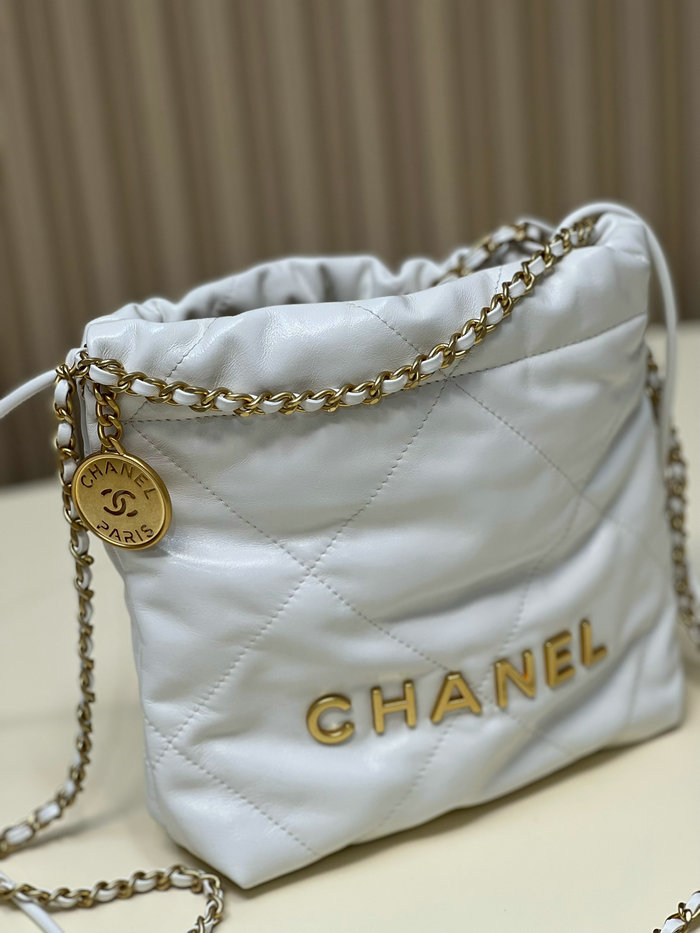 Chanel 22 Mini Handbag White AS3980