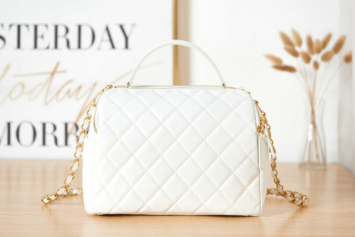 Chanel Bowling Bag White AS3740