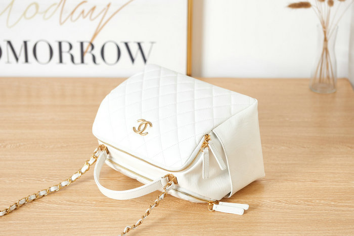 Chanel Bowling Bag White AS3740