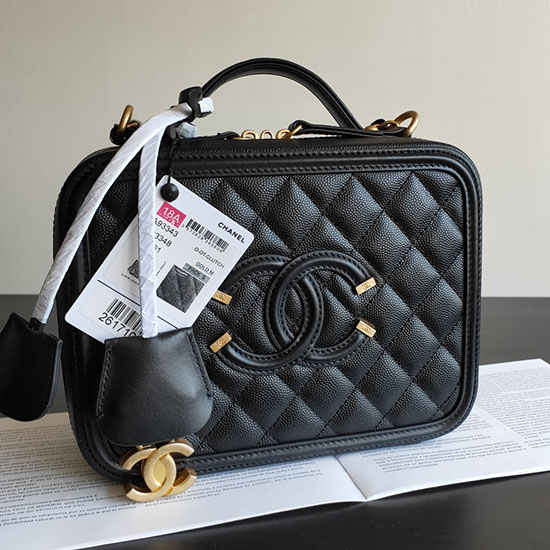 Chanel CC Filigree Vanity Case Bag A93343