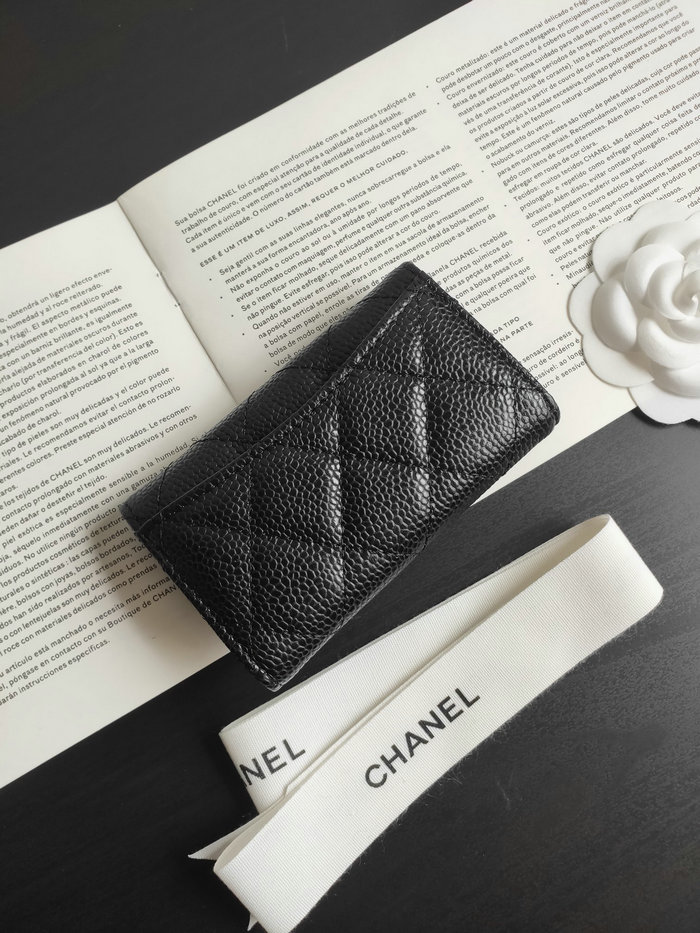 Chanel Caviar KEY HOLDER Black AP80799