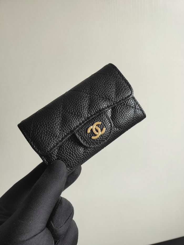 Chanel Caviar KEY HOLDER Black AP80799