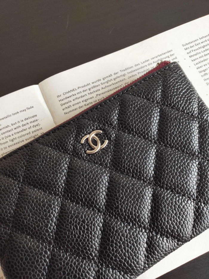 Chanel Caviar Wallet Black AP82365