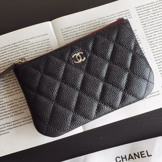 Chanel Caviar Wallet Black AP82365