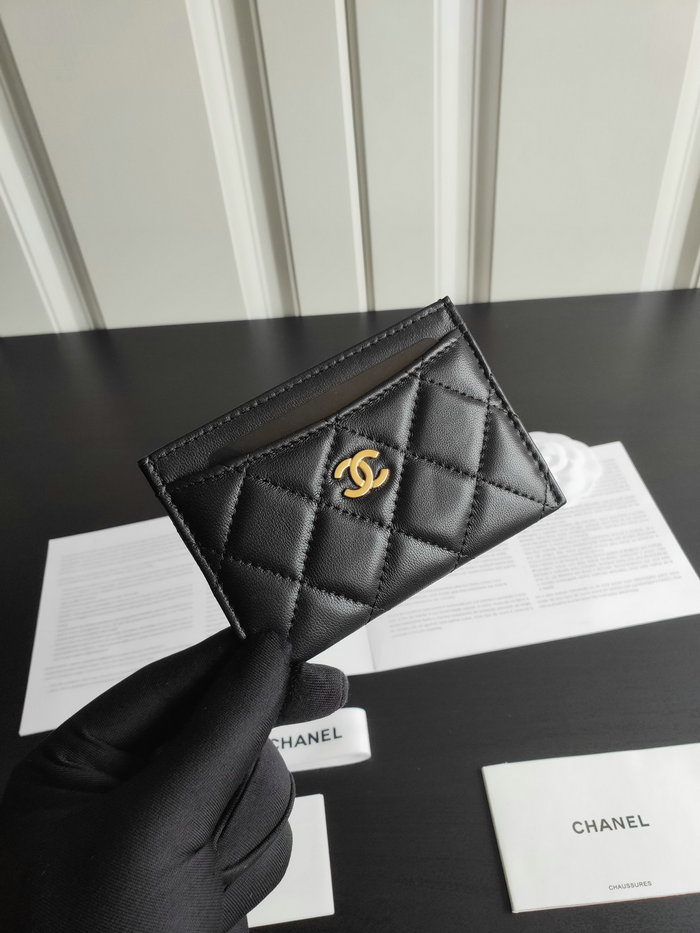 Chanel Classic Lambskin Card Holder Black AP0213