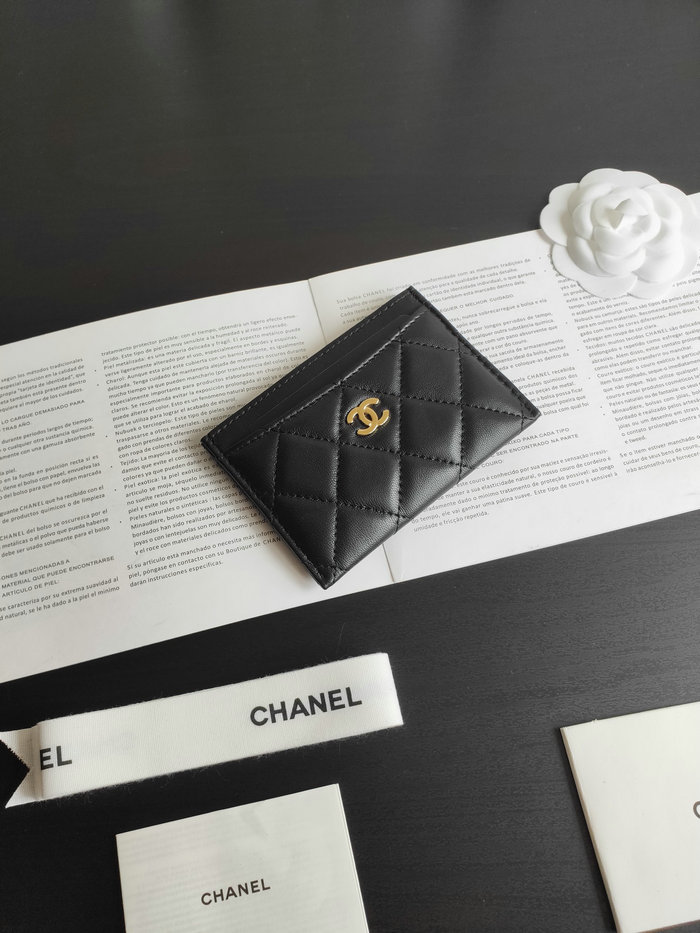 Chanel Classic Lambskin Card Holder Black AP0213