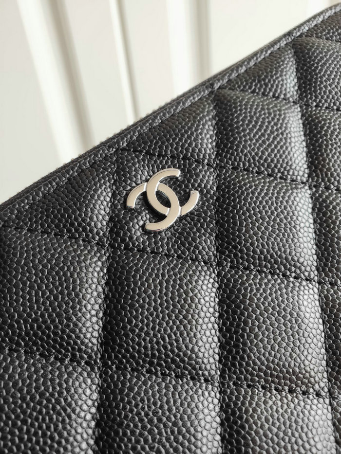 Chanel Grained Calfskin Classic Long Zipped Wallet AP0242