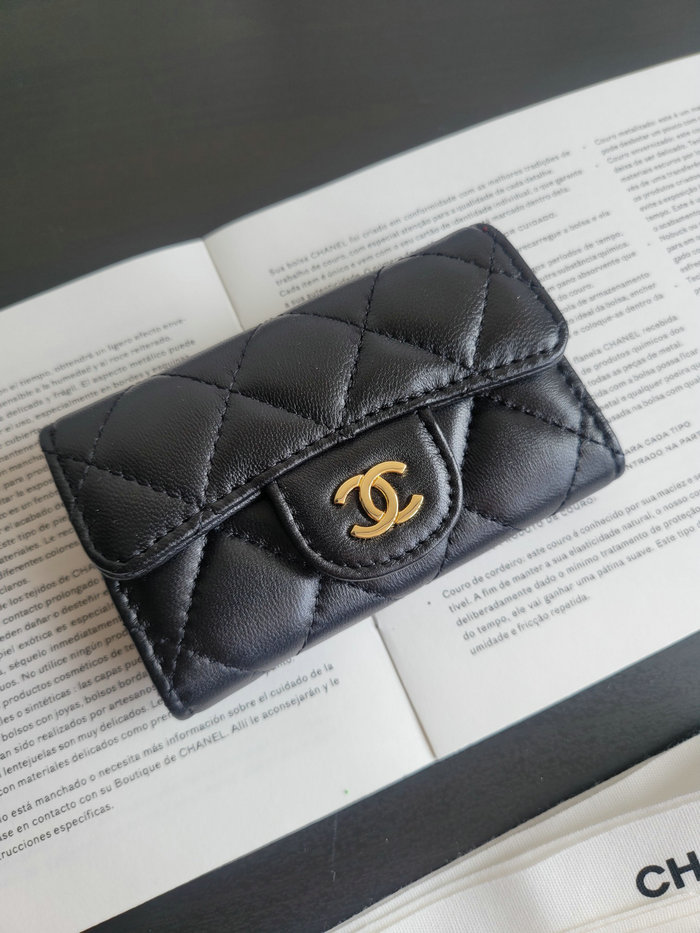 Chanel Lambskin KEY HOLDER Black AP80799