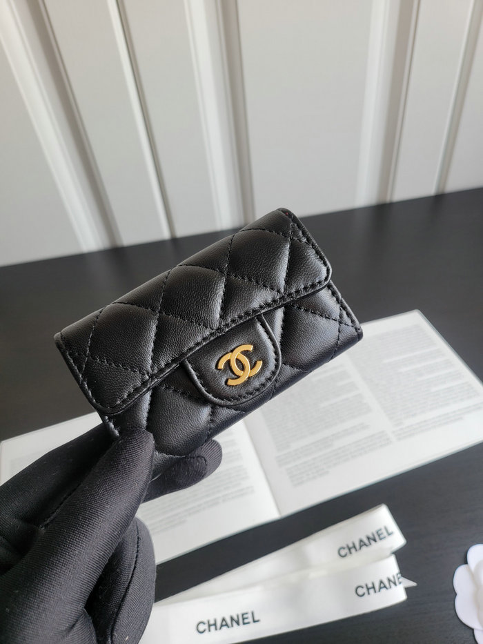 Chanel Lambskin KEY HOLDER Black AP80799