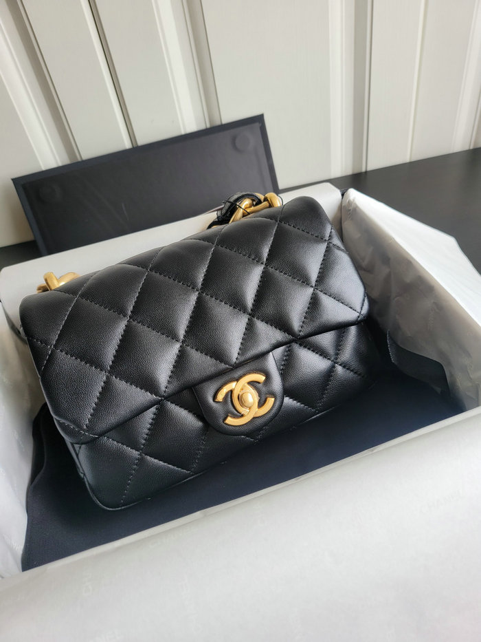 Chanel Lambskin Small Flap Bag Black AS3214