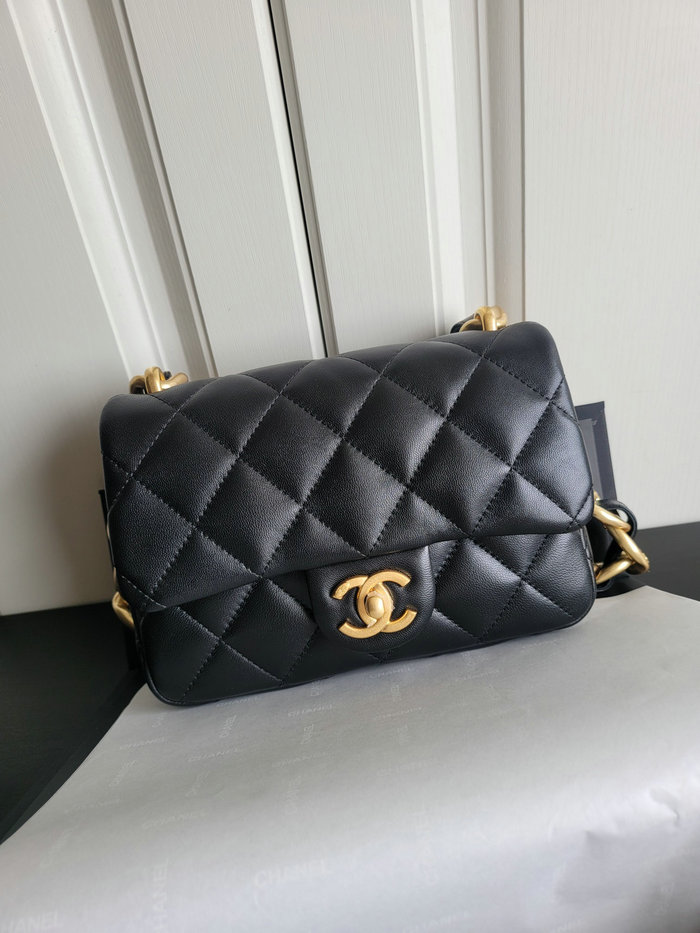 Chanel Lambskin Small Flap Bag Black AS3214