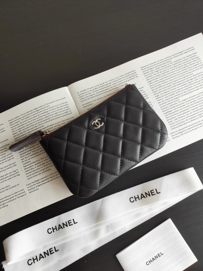 Chanel Lambskin Wallet Black AP82365