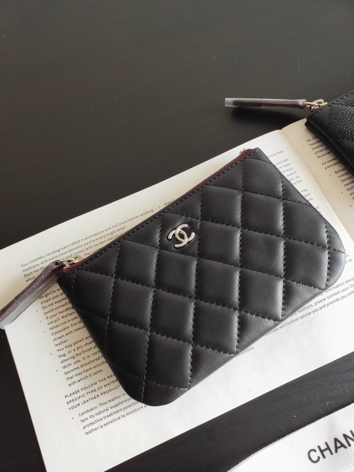 Chanel Lambskin Wallet Black AP82365