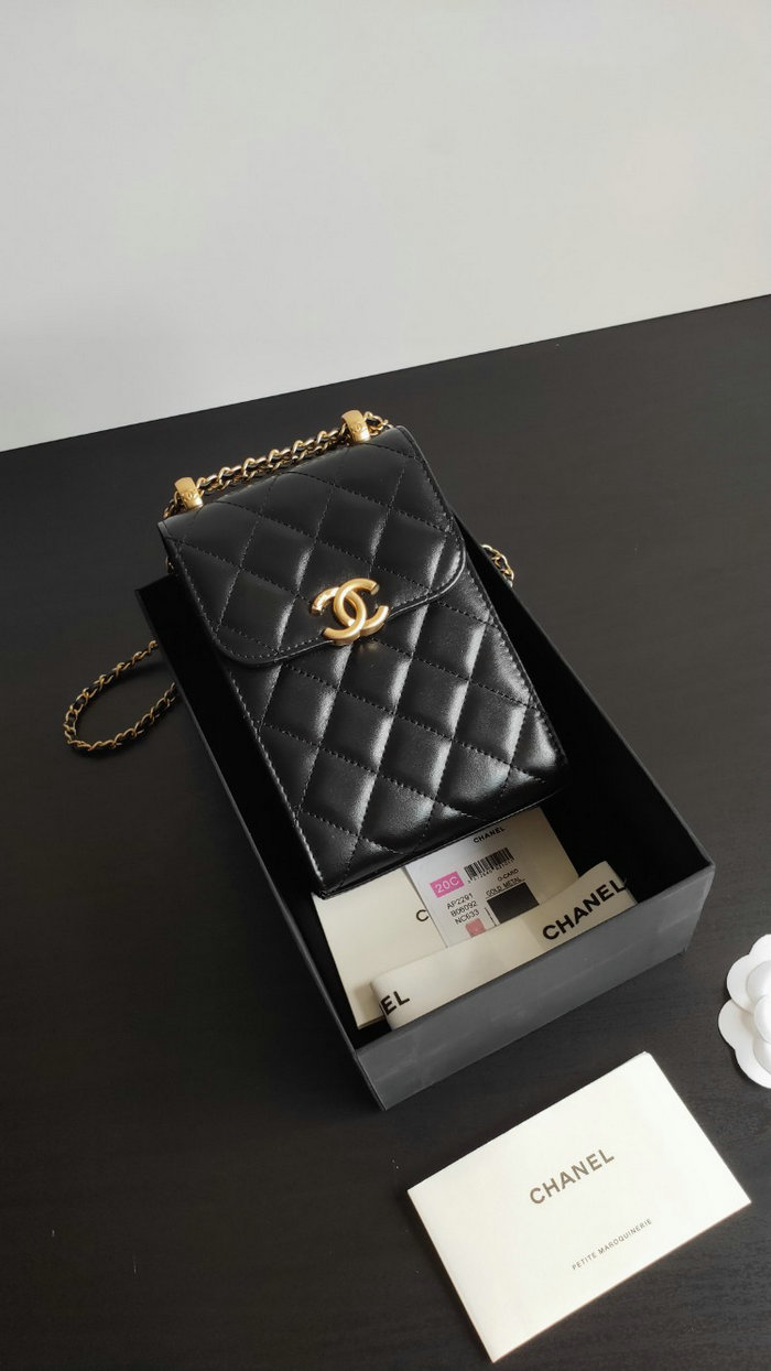 Chanel Shiny Calfskin Phone Case AP2291