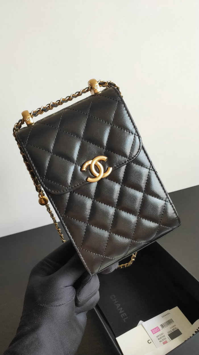 Chanel Shiny Calfskin Phone Case AP2291