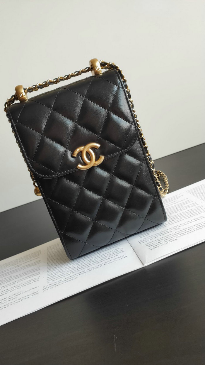 Chanel Shiny Calfskin Phone Case AP2291