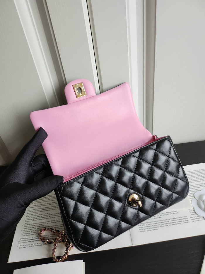 Chanel Small Flap Shoulder Bag Black AS2431