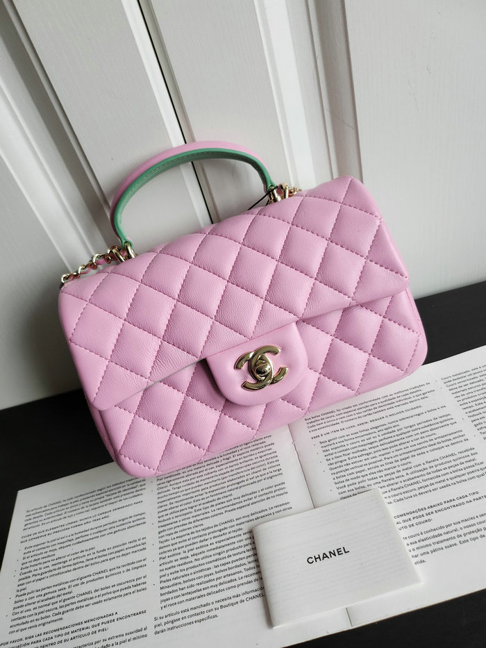 Chanel Small Flap Shoulder Bag Pink AS2431